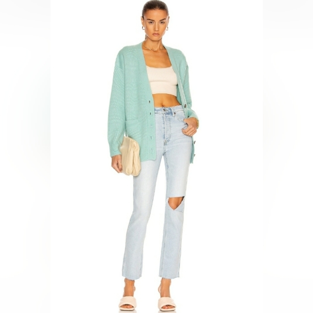 Nwt Re/Done 80's Slim Straight In Blue Icy